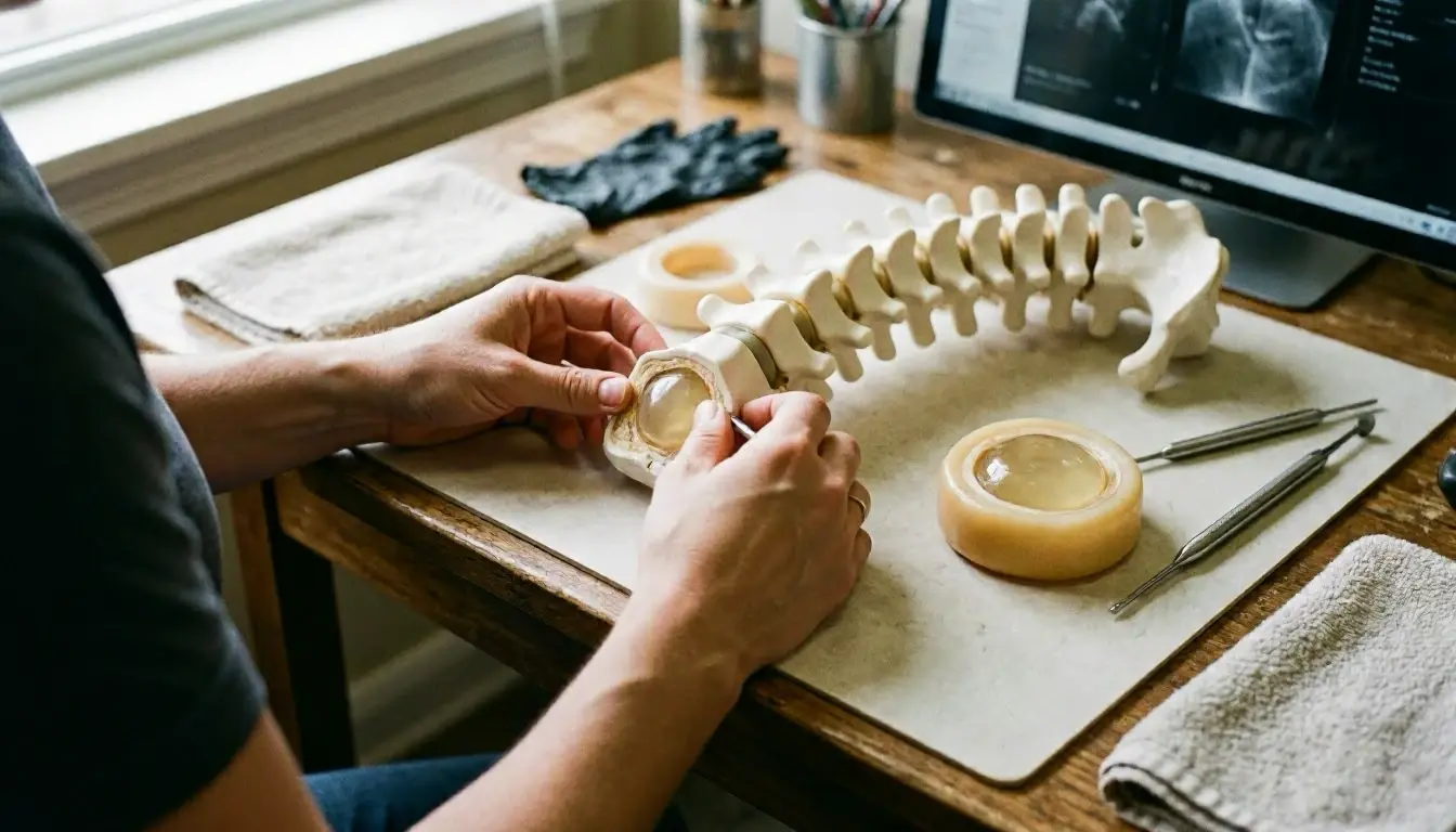 Disc Herniation in Chiropractor: Disc Herniation is a spinal condition where the soft, gel-like center of—visual guide