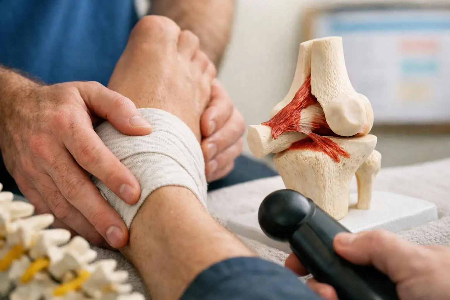 Ligament Sprain in Chiropractor: Ligament Sprain is an injury to a ligament—the tough, fibrous tissue connecting—visua...