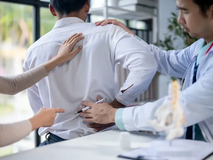 same-day accident clinic visit for Oak Hill driver with neck pain and claim paperwork